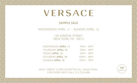 when is the next versace sample sale|versace online shopping.